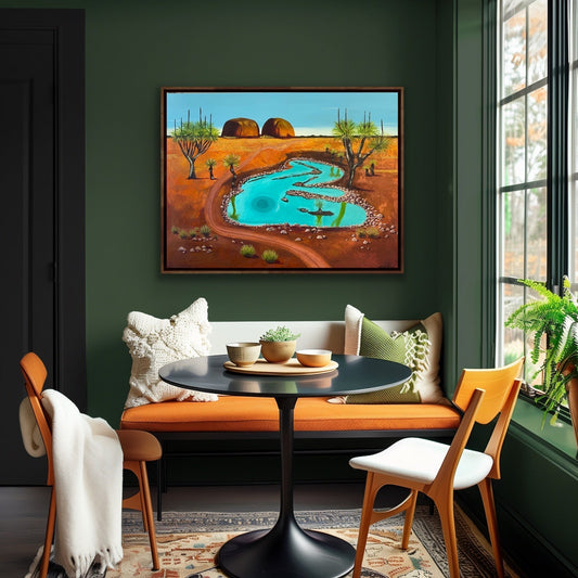 Painting of Australian outback by Wendy Peters