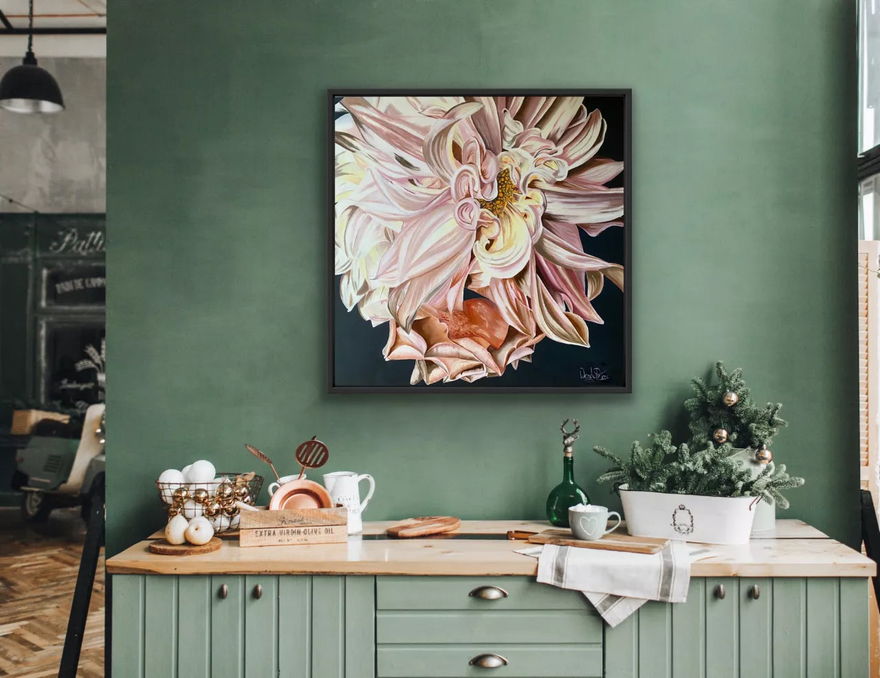 Dahlia Delight – Framed