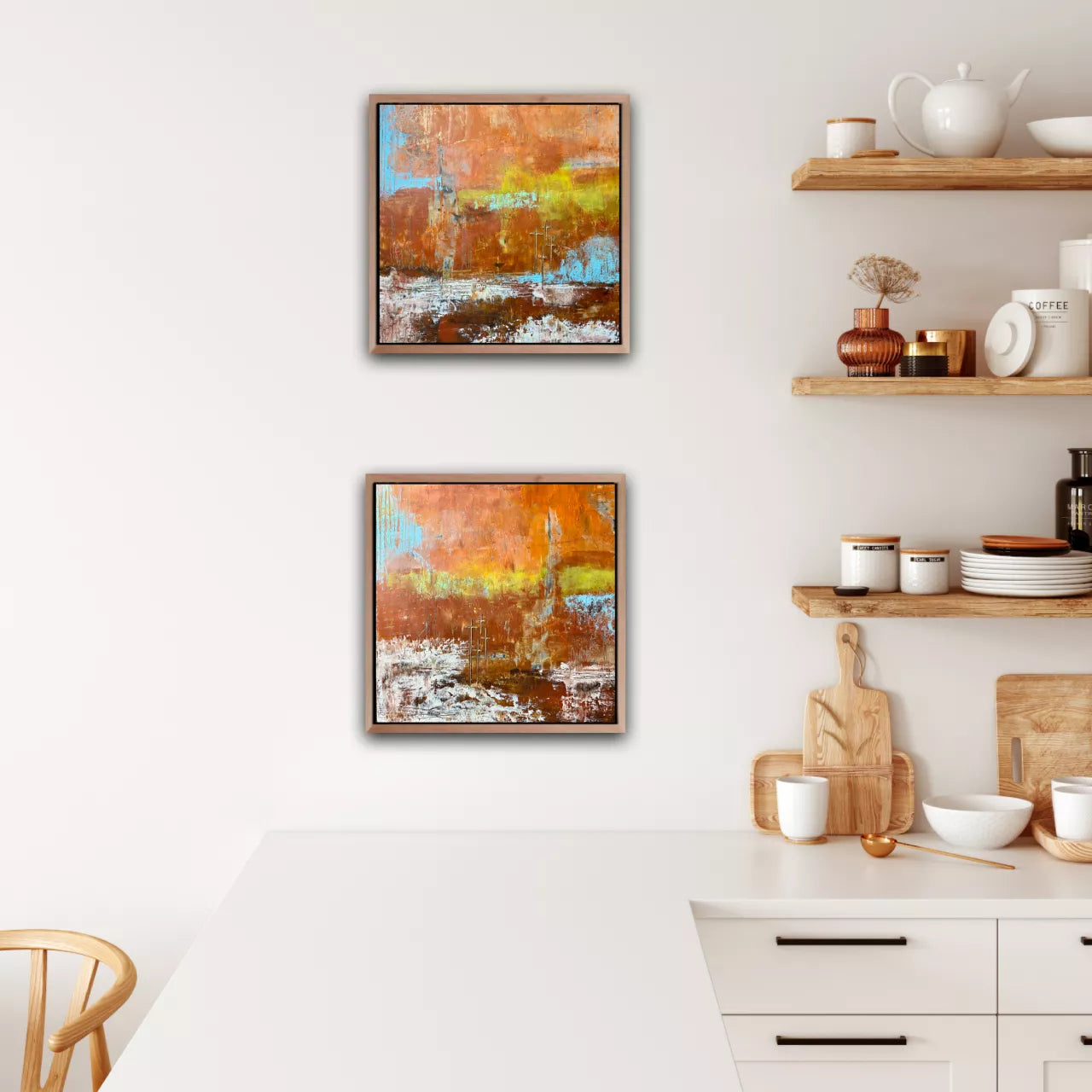 Fired Earth I & II - Diptych