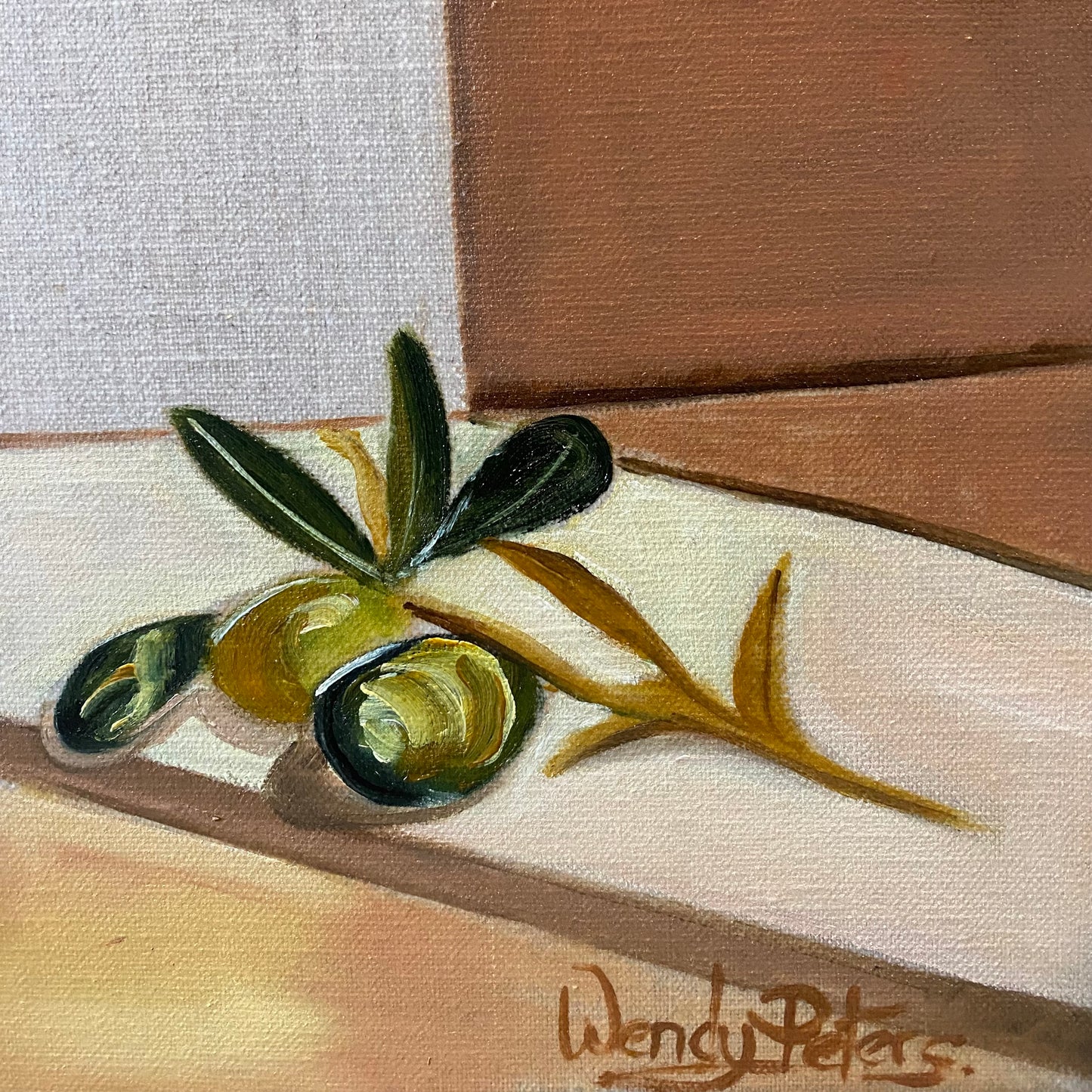 Blue Vase and Olive Branch