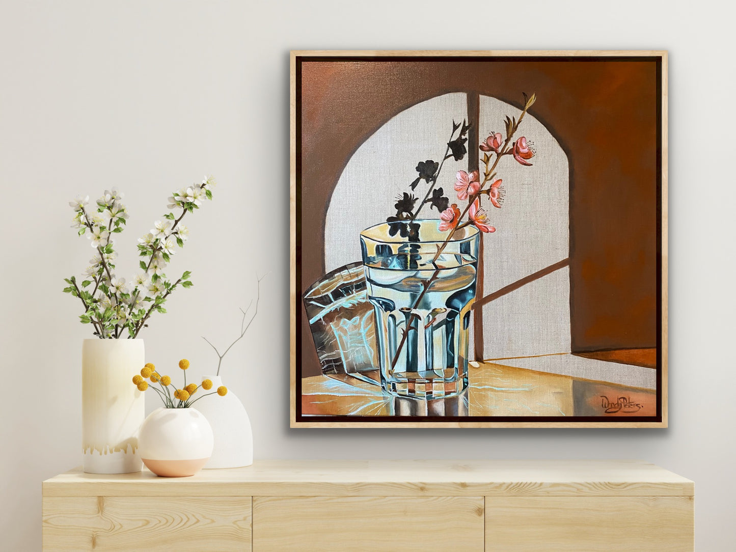 Blue Vase and Blossom