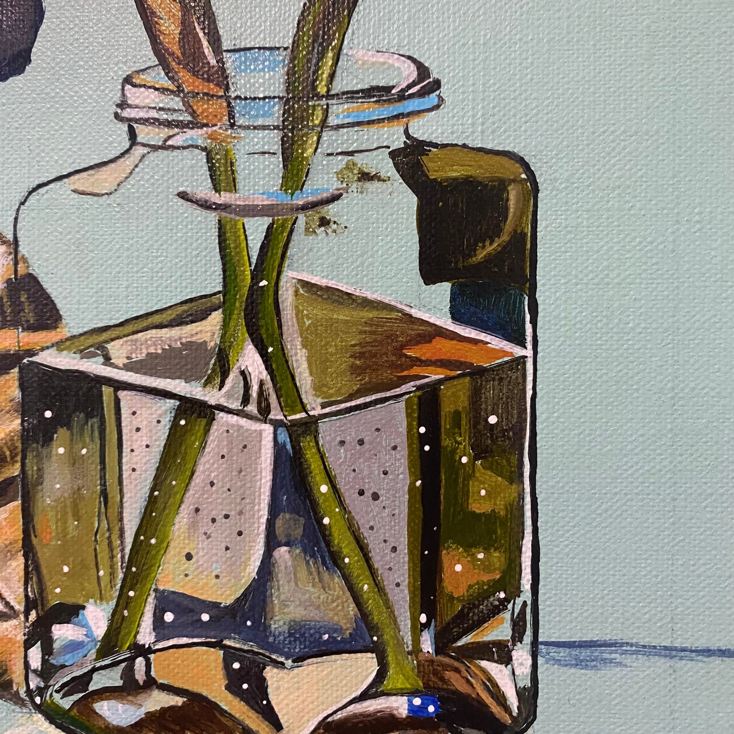 Irises in Glass - Framed