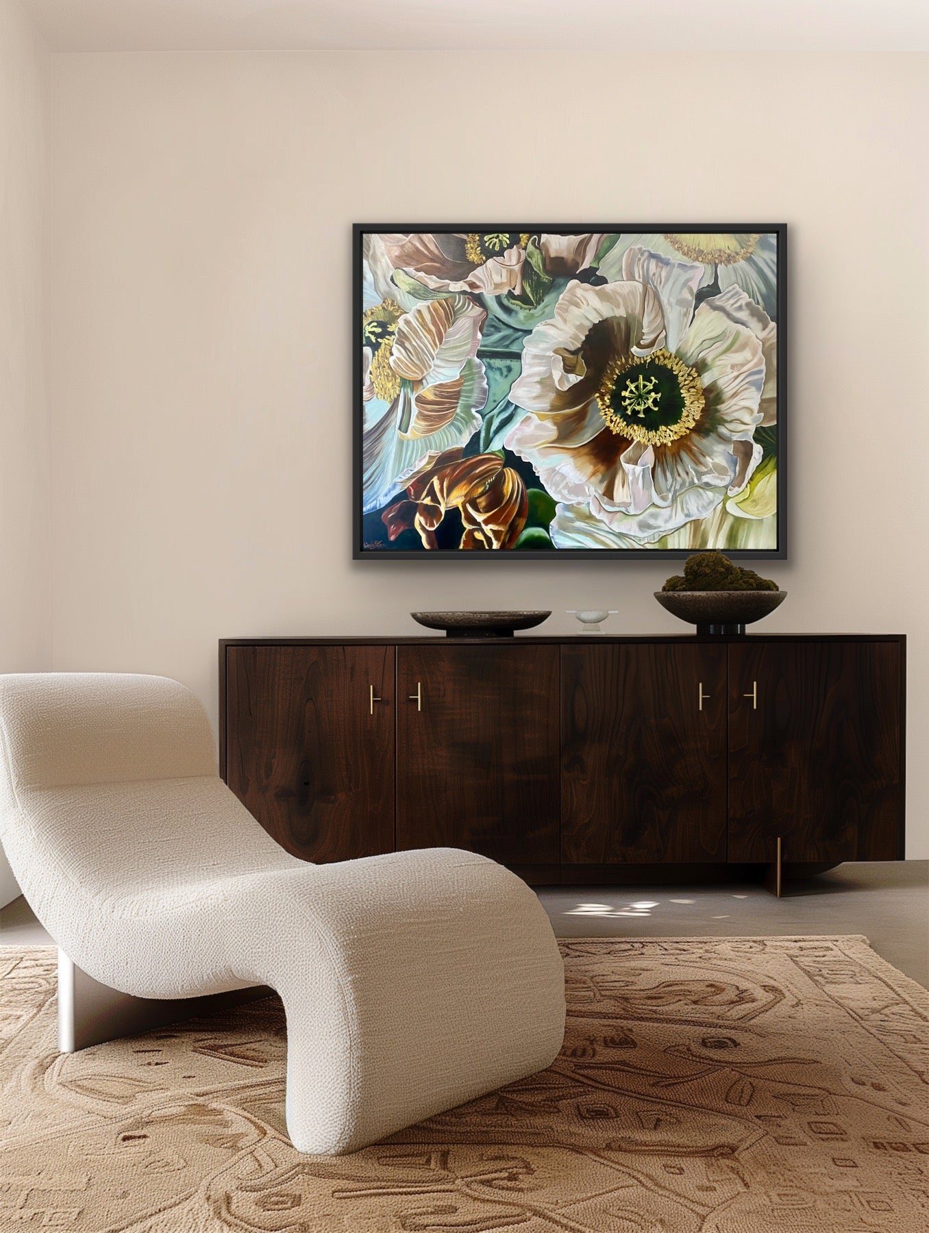 Poppy Bloom in Dusty Hues - Limited Edition Print