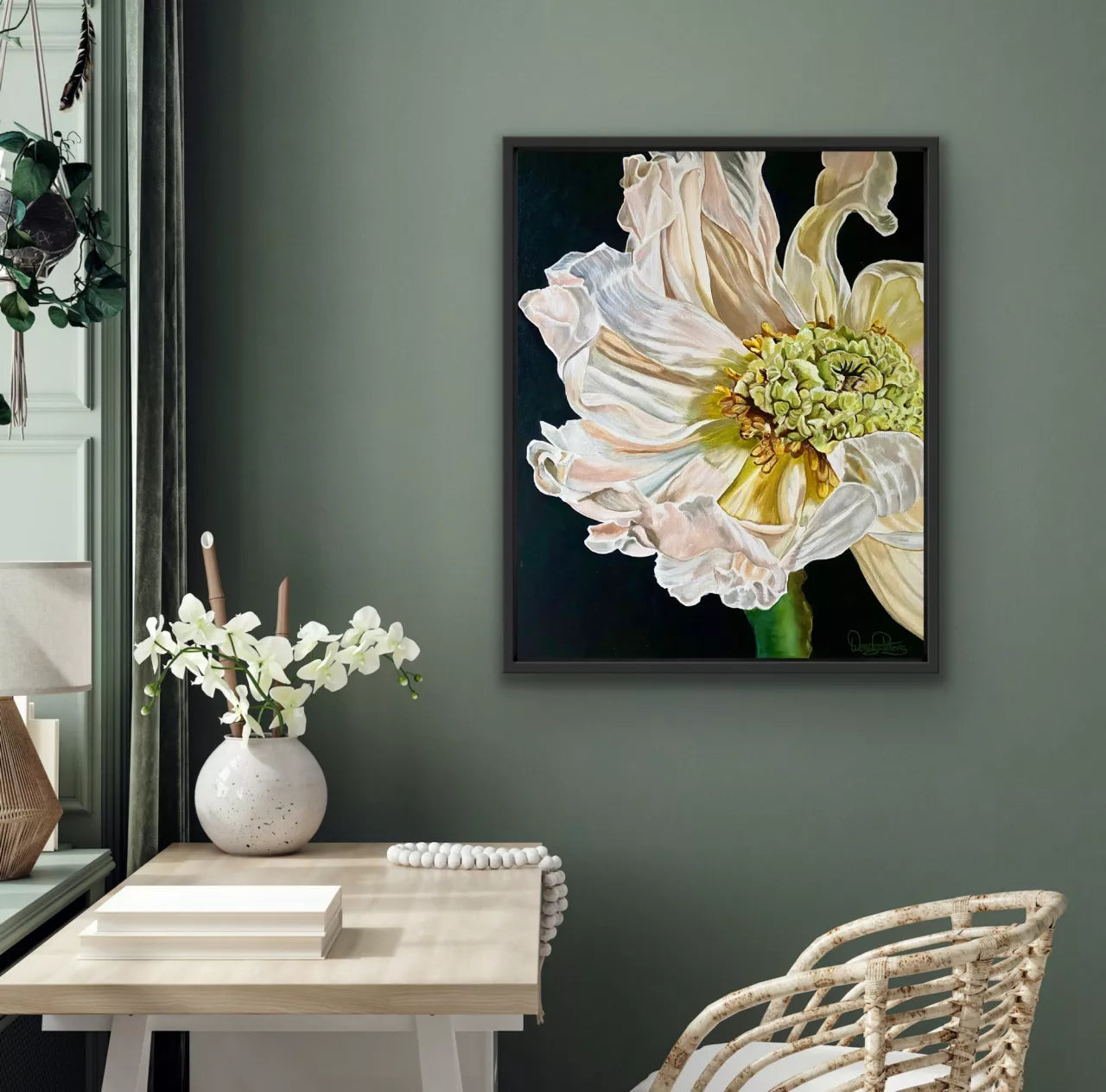 Poppies Heart – Framed