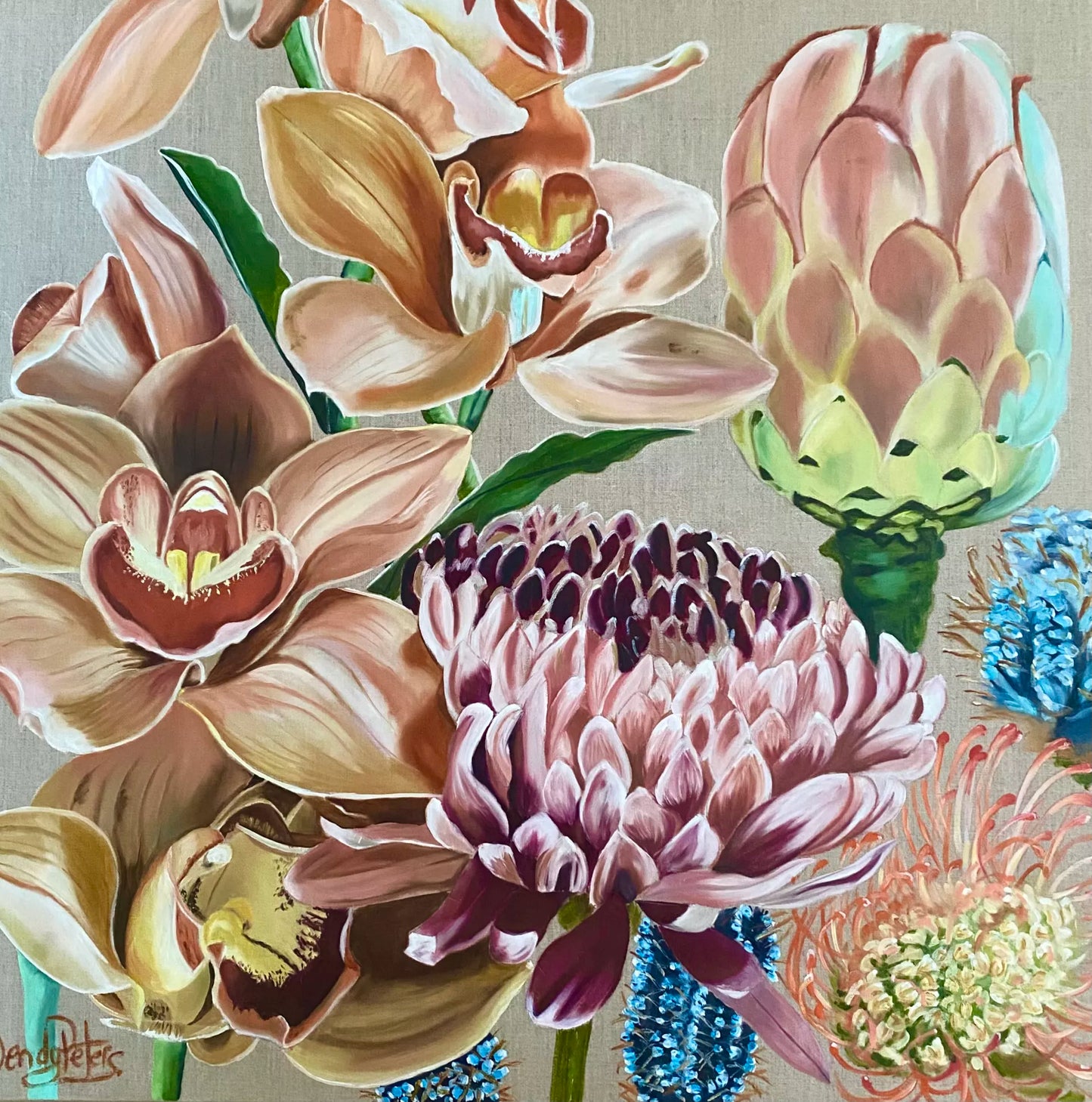 The Peachy Orchids - Limited Edition Print