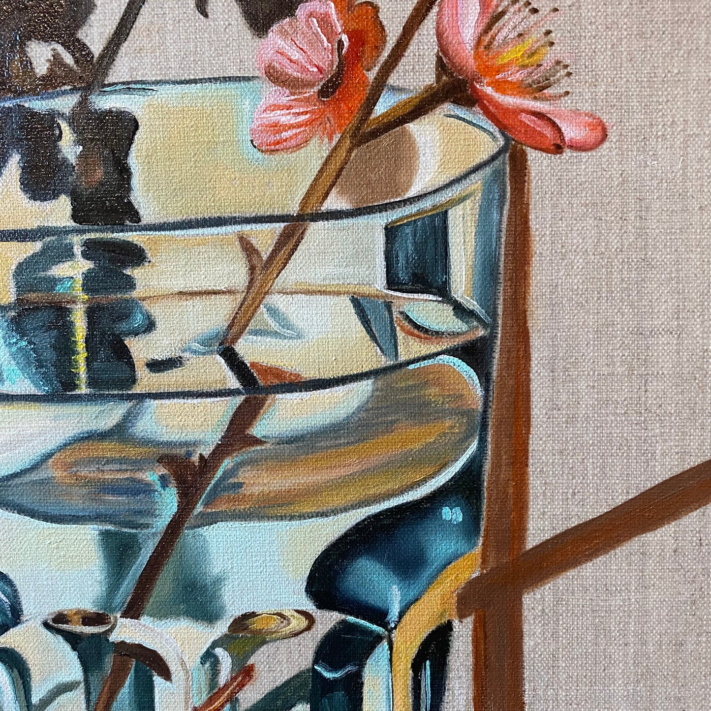 Blue Vase and Blossom