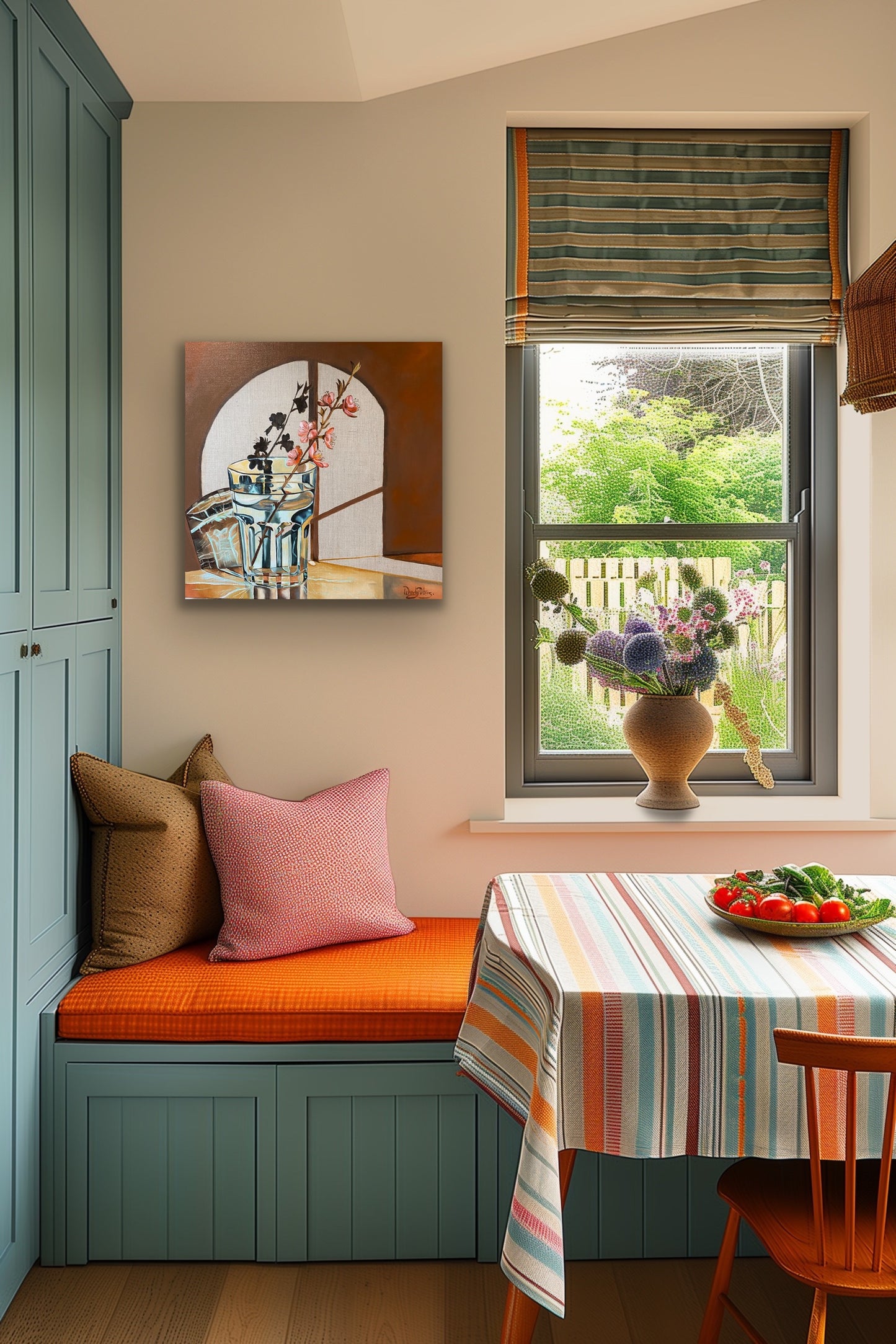 Blue Vase and Blossom