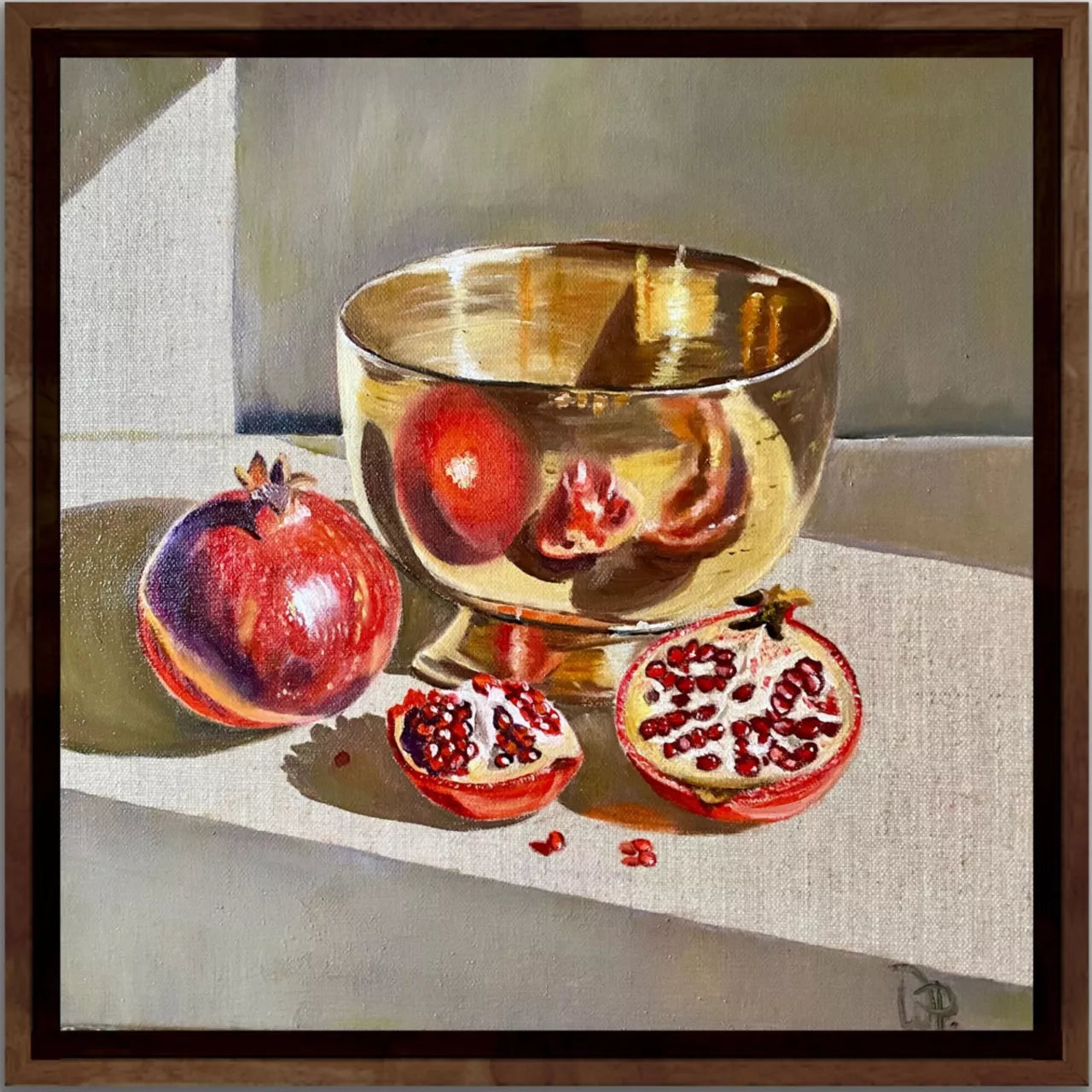 Brass and Pomegranates - Framed