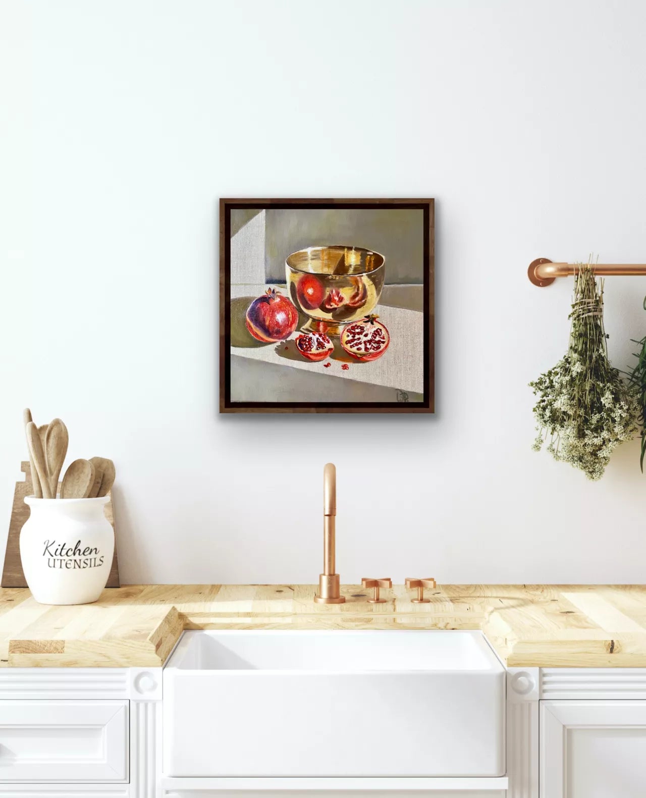 Brass and Pomegranates - Framed