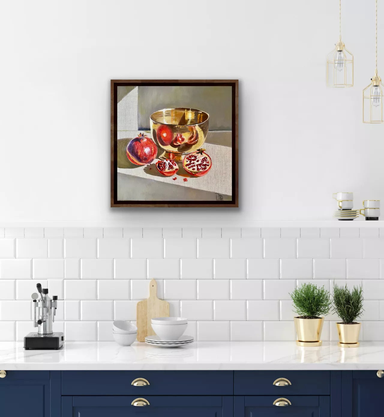 Brass and Pomegranates - Framed