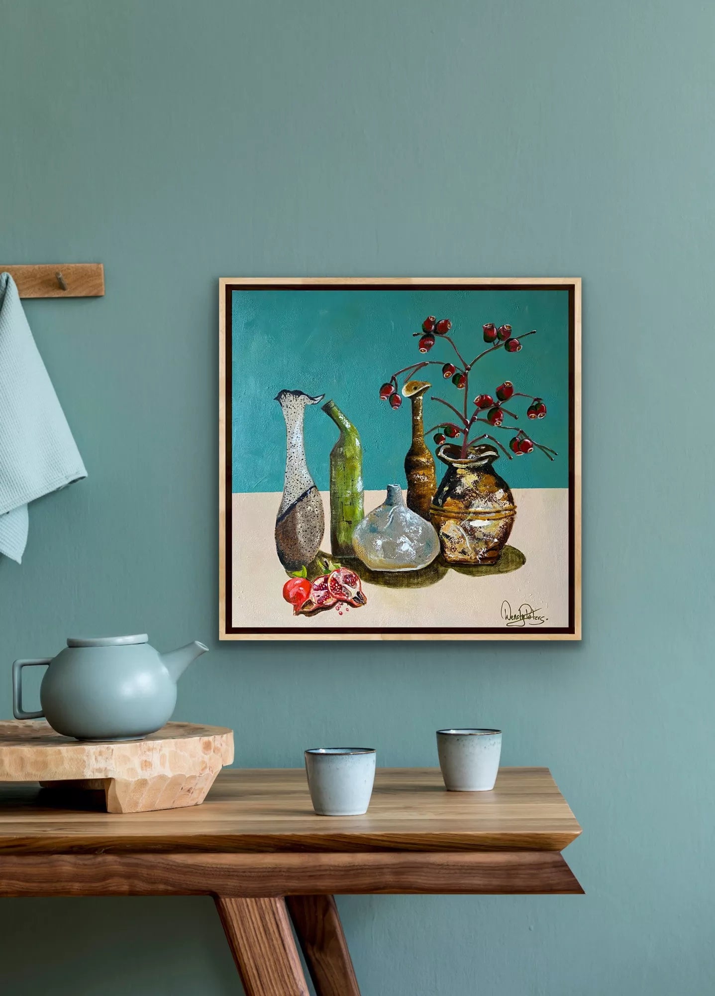 Pomegranate and Gum Nuts – Framed