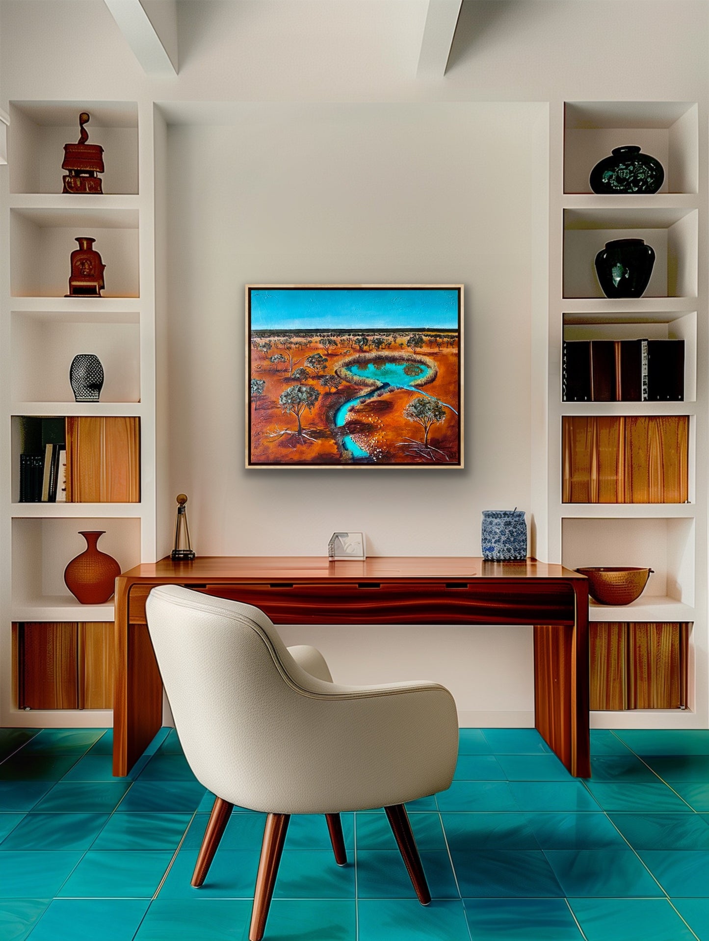 Sunburnt Oasis - Framed